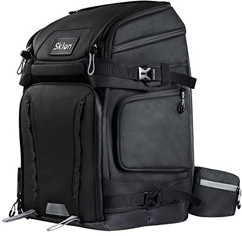 Sklon Sac à dos pour chaussures de ski et de snowboard Extension de 55 à 65 litres - Sac de sport d'hiver étanche pour le voyage vous permet de transporter votre équipement (Noir)