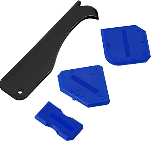 4 Pezzi Spatola silicone sigillante,Stendi silicone,Spalma silicone,Togli silicone professionale,Rimuovi silicone doccia,Per calafatare per rimuovere il mastice dal pavimento del bagno della cucina