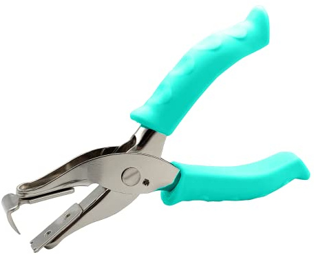 Sacapuntas de pinza de acero inoxidable para oficina, escuela y casa, palanca de puntos metálicos, quitar grapas levagracas, Staple Remover, mango de goma antideslizante (levapunti, verdes)