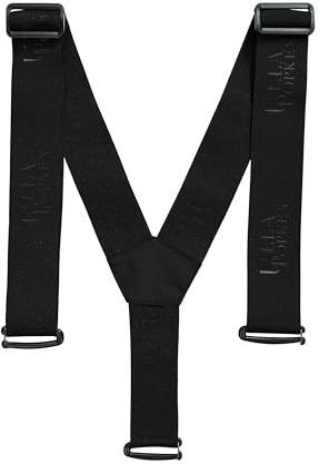 Ulla Popken Bretelle Pantaloni da Sci, Nero, Taglia Unica Donna