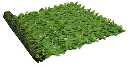 LAPOOH Balkon-Sichtschutz mit Grünen Blättern 300x150 cm, Balkonsichtschutz, Windschutz Balkon, Windschutz Terrasse, Balkonverkleidung, Sichtschutz Garten - 3216425