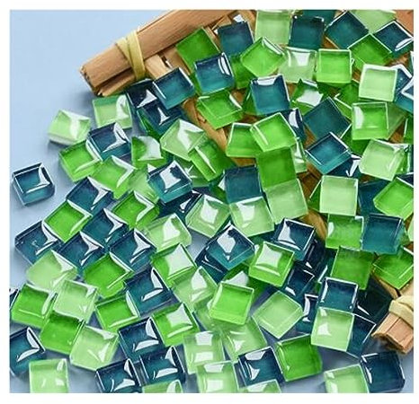 Mosaique Carrelage 1x1cm 600 pièces carreaux de mosaïque couleur mélangée pièces de verre de mosaïque for la décoration de la maison Kit de verre pièces de verre de mosaïque for l'artisanat Tesselles