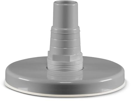 Paradies Pool Saugplatte grau inklusive Dichtung für Skimmer, Ø ca. 16 cm, zum Anschluss von 32/38 mm Poolschlauch, Bodensauger Anschlussplatte