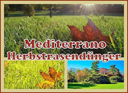 Turbo Rasendünger für dichten, sattgrünen Rasen – Mediterrano Premium Rasen Dünger mit Maulwurf & Wühlmaus Schutz 10 KG