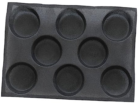 Garneck 2 Piezas molde de pan de silicona bandeja de pan de hamburguesa molde de de hamburguesa para hornear muffins as para hacer artesanal Black
