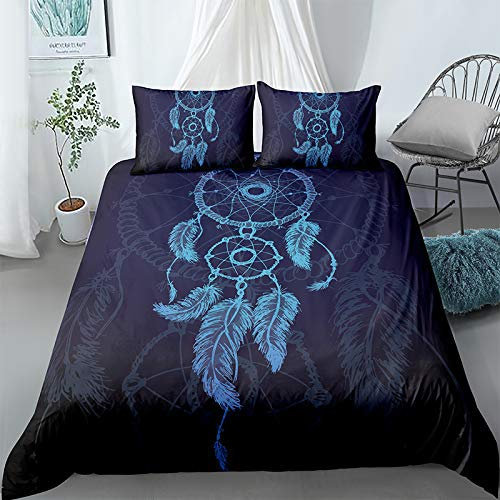 CHCHNXY Bettwäsche 135x200,Traumfänger Flauschige Weich Microfaser Bettbezug Mit Reißverschluss,Für Kinder Jungen Mädchen Junge Bettwäsche-Sets(1*Kissenbezug 80x80cm