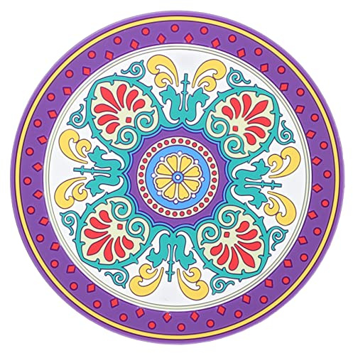 Levemolo Meditation Sound Bowl Kissen Rundes Polster Für Klangschalen Rutschfest Für Yoga Und Meditation Große Ethno-druckmuster Praktisches Zubehör Für Zuhause Büro