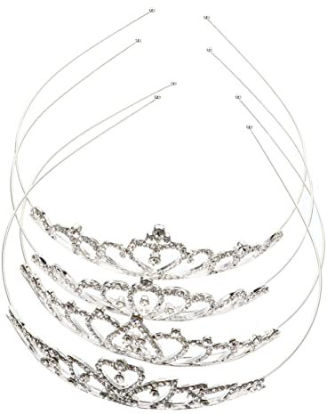 HAODUOO 4 Stück Mädchen Kristall Krone Damen Stirnbänder Mädchen Haarschmuck Strass Stirnbänder Kopfbedeckung for Frauen Strass Haarschmuck Hochzeit Haarschmuck Hochzeit Haarband