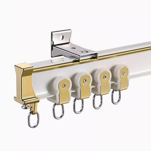 Bendable Curtain Track Rail Wall Mounted, Heavy Duty Bay Window Curved(White,400cm (13ft))