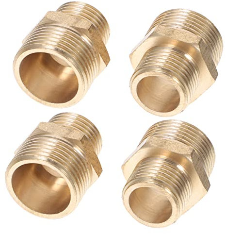 Kisangel 4pezzi Adattatore Tubo Giardino Rubinetto in Ottone Raccordo Rapido per Tubi Flessibili Connettore per Irrigazione e Giardinaggio