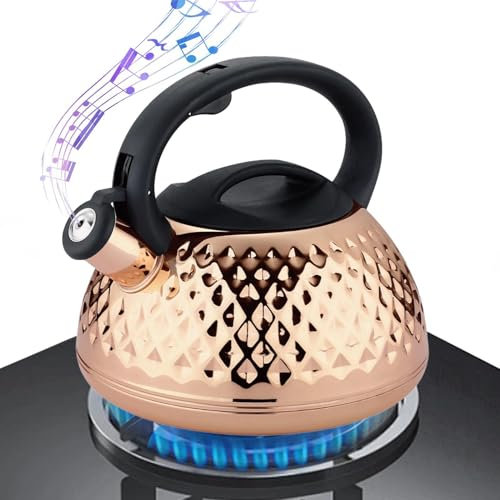 Bollitore Per Il Tè Con Fischio - Bollitore In Acciaio Inossidabile Per Piano Cottura, Teiera Con Fischio Forte | Bollitore Resistente Al Calore Con Manico Ergonomico, Ideale Per Fornelli A E Indu