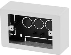Fanton Box mit 3 Modulen, rechteckig, für elektrische Platten, Wandmontage, Weiß