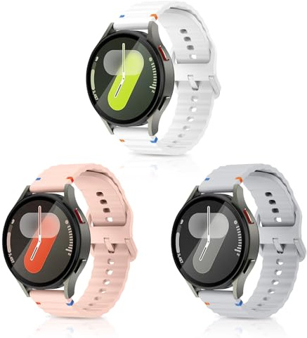 aceyoon Silikon Armband für Samsung Galaxy Watch 7 6 5 4 40mm 44mm/ FE 40mm/ 6 Classic 47mm 43mm/5 Pro 45mm, 20mm Weich Sportarmband für Damen Herren