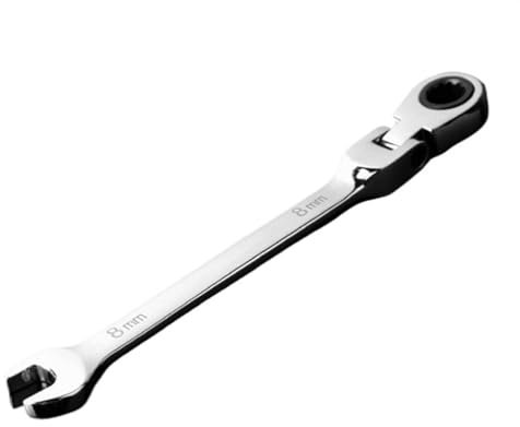 GBSONGJIN Llaves Fijas, Juego de Llaves Fijas 6mm 7mm 8mm 9mm 10mm 11mm combinación de trinquete de Doble Cabezal Llave dicéfala Llave Inglesa Herramientas manuales de liberación rápida(8mm)