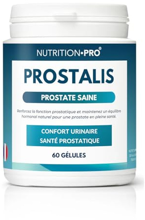 Prostalis – 60 Gélules | Santé de la Prostate | Serenoa Repens • Pygeum • Ortie • Courge | Confort urinaire & vitalité masculine | Formule naturelle | Fabriqué en France | Nutrition•pro