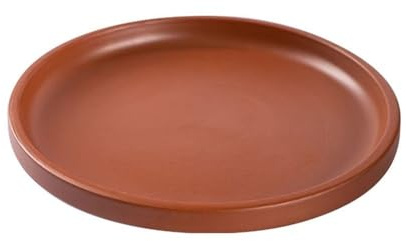 FZL02068LM Soucoupe Soucoupe en céramique Sable Violet for Plantes, for Bureau, Salon, Balcon, for bac à égouttement Rond Palette Coupelle Pot de Fleur(Grand)