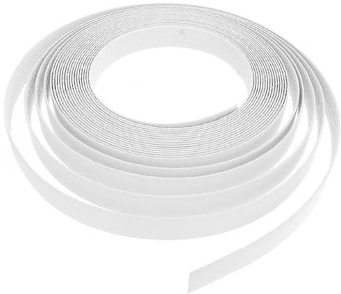 HOMSFOU Self-adhesive PVC Edges Banding Tape for Furniture Cabinet Restoration White Veneer Edging Strip Easy Application for Wood Plywood and Particle Board Surfaces Decorative Protective