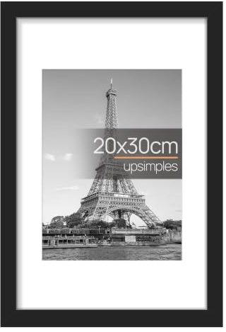upsimples 1 Pack Bilderrahmen 20x30cm Schwarz,Rahmen für Kinderzeichnungen | Leichter und Dünner, Einfach zu Montieren, Klassisch, Geeignet für Schlafzimmer, Wohnzimmer, Flur oder als Galeriewand