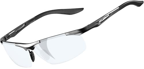 SIPLION Al-Mg Sonnenbrillen Herren Polarisiert UV400 23g Leicht für Sport | TAC-Polarisationsgläser mit rutschfesten Nasenpads für Autofahren, Angeln, Golf und Radfahren