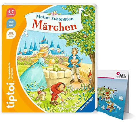 tiptoi Ravensburger Buch - Meine schönsten Märchen + exklusiver Kinder Wimmel-Weltkarte 4-7 Jahre