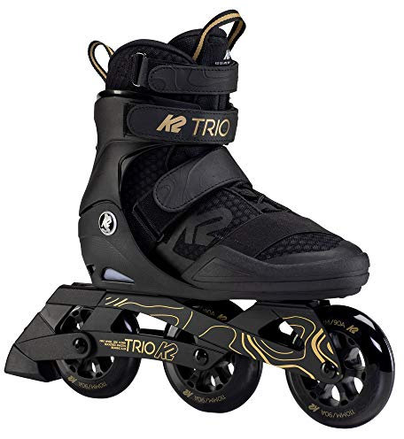 K2 Skates Unisex Inline Skates Trio 110, Black - Gold, 30F0133.1.1.120