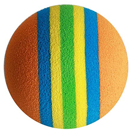 Vbestlife 50PCS Eva Foam -Übungsbälle, verschleißfester Indoor-Übungsstreifen-Golfball, Bunte Swing-Übungsbälle für das Indoor- und Outdoor-Training(Orange Blau Gelb Grün)