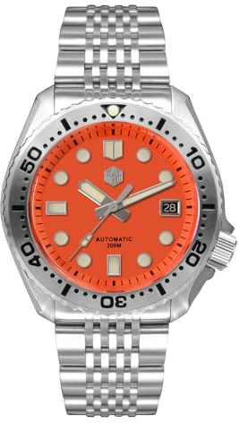 NC San Martin SN046G Edelstahl Taucheruhren NH35 Mov't Mechanische Uhr C3 Super leuchtendes Armband Saphirglas 200m wasserdichte Armbanduhr