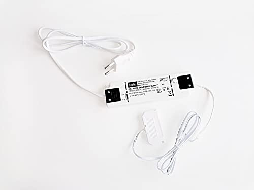 Flachnetzteil 15W, Kabel weiß, LED-Ministecksystem