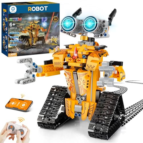 Sillbird Roboter Kinder Programmierbar and Ferngesteuerter, APP und Fernbedienung Technik Roboter Bausatz | Mint Roboter Bauspielzeug Geschenk für Kinder ab 8-12 Jahren für Jungen