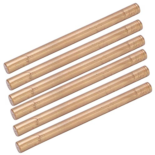Tomotato 10 Stück Klebepistole Siegelwachs Stick, Siegel Stempel Wachs Sticks für Siegelstempel Hochzeitseinladungskarten Umschläge Geschenkverpackung (Antikes Messing Gold)