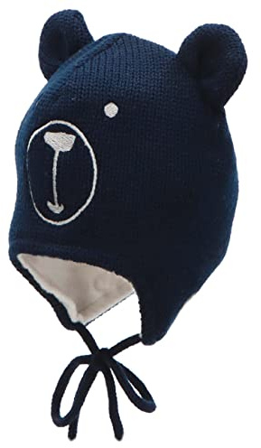 Sterntaler Unisex Kinder Mütze Strickmütze mit Bindebändern