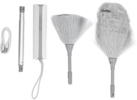 spolverino in microfibra ad adsorbimento elettrostatico con testa flessibile per tende da finestra,Piumino elettrico, lampadari, mobili, auto, computer, piante, Piumino elettrico, spolverino in
