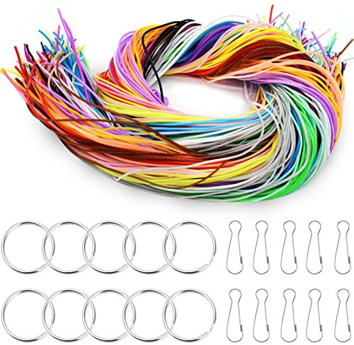 AOKITO 200 Scooby Doo Fili 20 Colori - Kit Creativo con Portachiavi e Ganci - per Braccialetti, Collane e Accessori