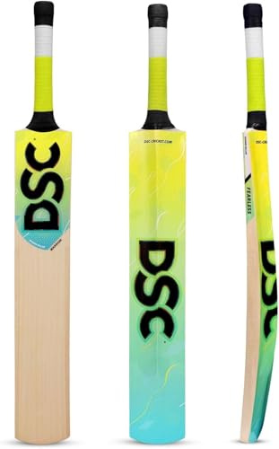 DSC Wildfire Warrior Cricketschläger für Herren und Jungen (Beige, Größe Herren) | Material: Kaschmir-Weide | leicht | Gratis Bezug | Spielbereit | Für Fortgeschrittene Spieler | Ideal für Lederball