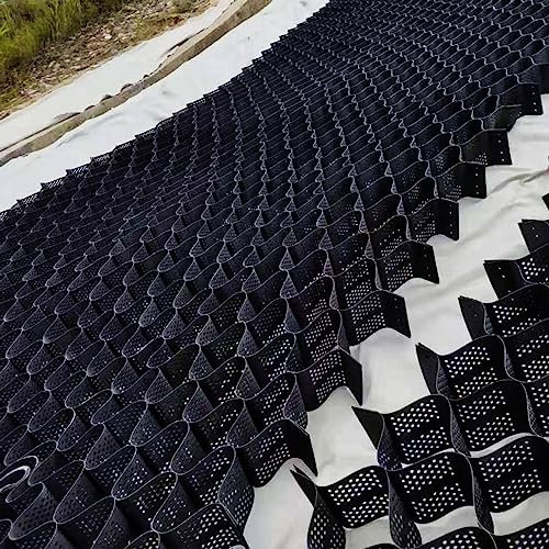 ERRULAN Kiesgitter Gras/Boden/Kies Stabilisator, Heavy Duty Plastic Shed Base Foundation, Cuttable Ground Grid Paver Outdoor Storage Shed Floor Mat (Color : WxH, Size : 4x8 m/13x26 ft)