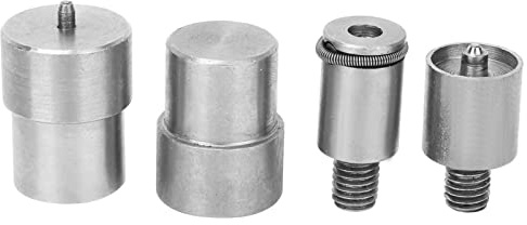TICFOX Set di Matrici per Rivetti, 4 Pezzi Fibbia Stampo Bottone a Pressione Stampo Stampo Argento Acciaio Inossidabile Kit di Ricambio Per 651/633/831
