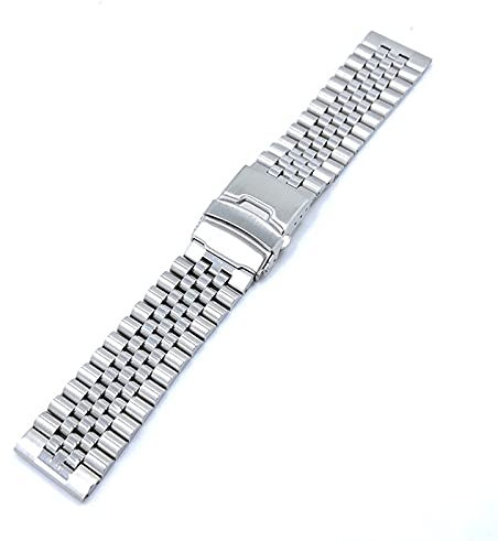 EKSED Uhrenarmband-Schnellspanner zum Entfernen der C-Schraube, Metall-Edelstahlarmband, Solider Armbandersatz 20 mm, 22 mm, 24 mm / 24 mm/Silber