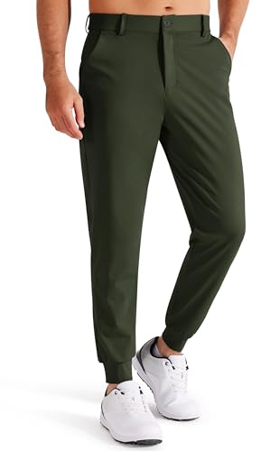 Libin Pantaloni da Golf da Uomo Elasticizzati Slim Fit Jogging Pants Sportivi Abito Pantaloni Lunghi Jogger Tessuto Pants con Tasche