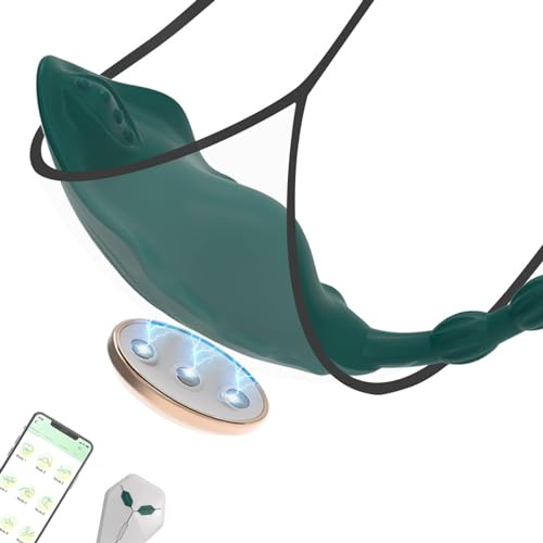 TYDAY Butterfly Vibratoren APP Bluetooth mit 10 Vibrationenmodi für Sie Klitoris Stimulator Sex Toy mit Fernbedienung Leise& Magnet Auflegevibrator Sex Spielzeug für Die Frau（grün）