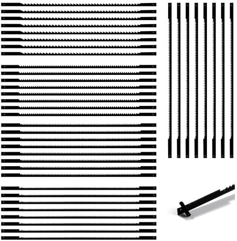 VooGenzek 40 Pezzi Lama per Sega da Traforo, 10/15/18/20/24 Denti Lame per Sega a Scorrimento, Lama per Sega a Perno con Perno, per Segare Legno Plastica Schiuma Metalli Teneri