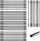 VooGenzek 40 PCS Scroll Saw Blades Set, 10/15/18/20/24 Teeth Carbon Steel Coping Saw Blade, Pinned Scroll Saw Blade, for Sawing Wood, Plastic, Foam, Soft Metals, 8 Pieces of Each Size