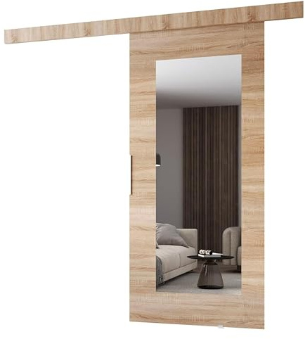 MINIO go for it - Schiebetür Komplettset CLEAN I, 86 cm Breit, Schiebetüren, Wandmontage, Schiebetürsystem, Zimmertüren - Sonoma Eiche