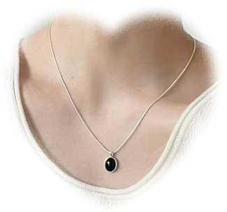 Crymystal Schwarze Kristall Halskette Natürliche Kristall Edelstein Halskette Choker Kristall Anhänger Halskette rund schwarz cz Halskette Silber Strass Halskette Schmuck für Frauen Geschenk