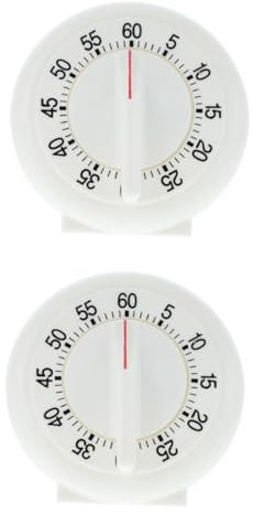 Ciieeo 2pcs Countdown Timer Mechanical Timer Switch Easy to Use No Battery Needed Kitchen Gadgets Timing Tool