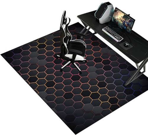 Bürostuhl Unterlage Gaming Teppich Unterlage Schreibtischstuhl Schutzmatte Bürostuhl Rutschfeste 140 x 160 cm Bodenschutzmatte Rollmatte Bürostuhl Stuhl Unterlegmatte für Laminat Parkett Hartböden