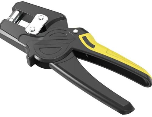 Magnetic Eyelet Punch Kit 10mm Grommet Hole Punch Plier with 400pcs Metal Grommet Eyelets Handheld Hole Punch Plier Suits for Punching Hole of PVC Banners, Tarpaulins, Cardboard