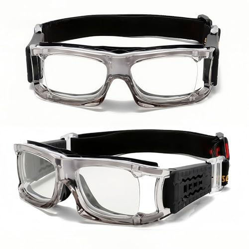 Vyloky Optische Sportbrille mit Sehstärke,Perfekt sitzende Schutzbrille, Dioptrien: -1,5 bis -8,0, Anti-Beschlag-UV-Schutz，geeignet für Brillenträger，Basketball Laufen Radfahren
