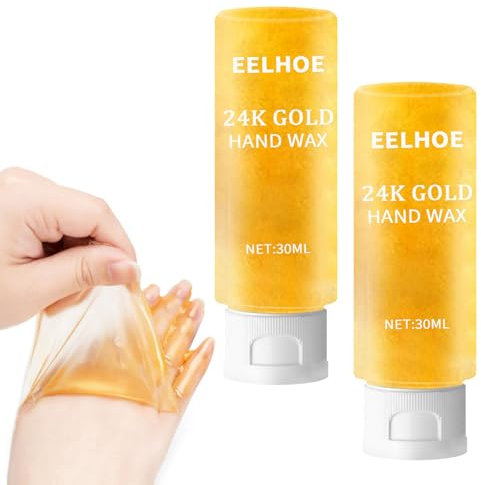 2PCS feuchtigkeitsspendende Reparatur-Handmaske,Honig-Peel-Off-Handmaske,24K Gold Handmaske,Peeling-Handmaske, Reparatur für rauhe Haut für Männer & Frauen (2PCS)