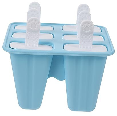 Cabilock Moldes Para Helado Casero 6 Rejillas Silicona Saludables Fácil De Limpiar y Almacenar