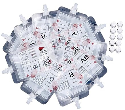 Getränkebehälter für Halloween, Cosplay, Vampirblut, Requisiten, Leichen, Getränke, Nahrungsmittel, Wasserflasche, 10 Stück